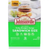 Johnsonville Turkey Breakfast Sausage, Sandwich Size - 20 Ounce